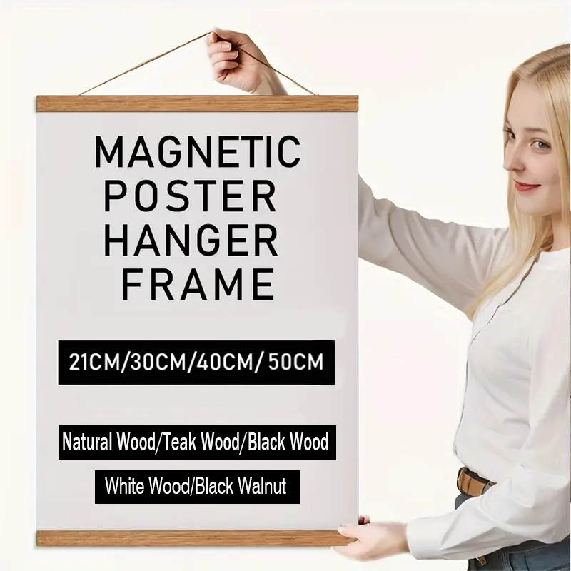 Engraved Wood Frame - 2130 40 50 センチメートル磁気ポスターハンガーチークパインウッドスクロール絵画フレーム 5 色木製フォトフレーム黒、白のキャンバスフレーム