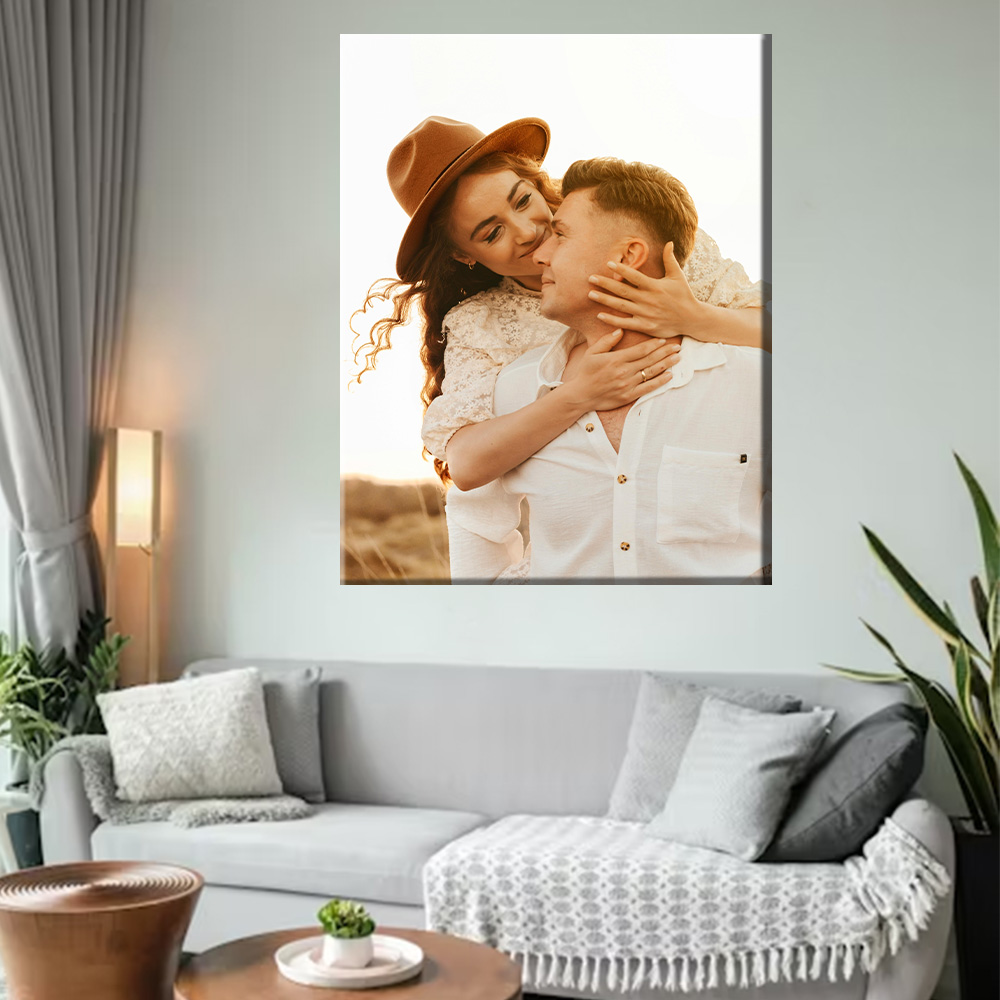 1枚のカスタマイズされた写真をキャンバスに印刷し、DIY木製 - Engraved Wood Frame のレビューと価格