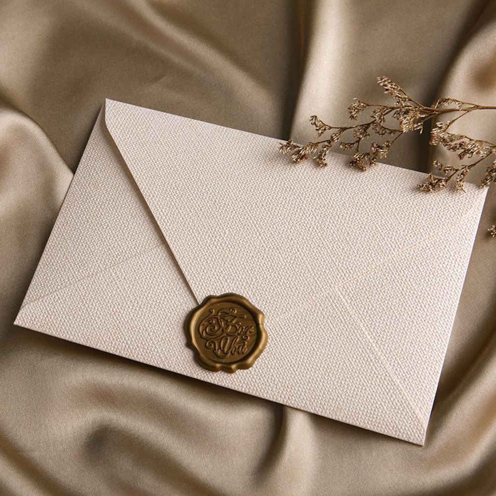 10 個のリネンテクスチャレトロ封筒シンプルなシーリングワッ - Wax Seal Letter Kit のレビューと価格