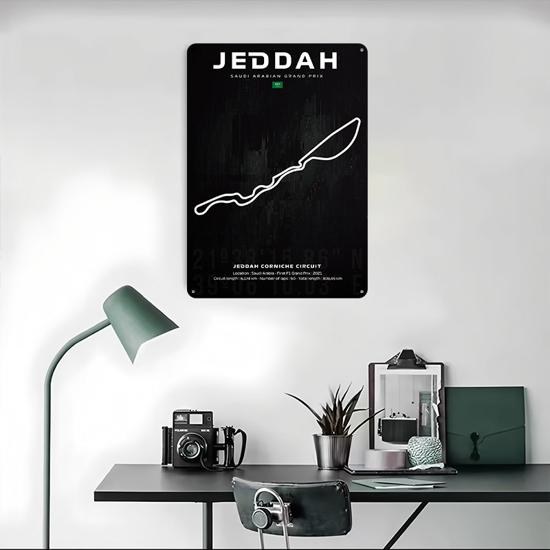 ジェッダサーキットマップポスター カスタムウォールアート ヴ - Custom Map Poster のレビューと価格