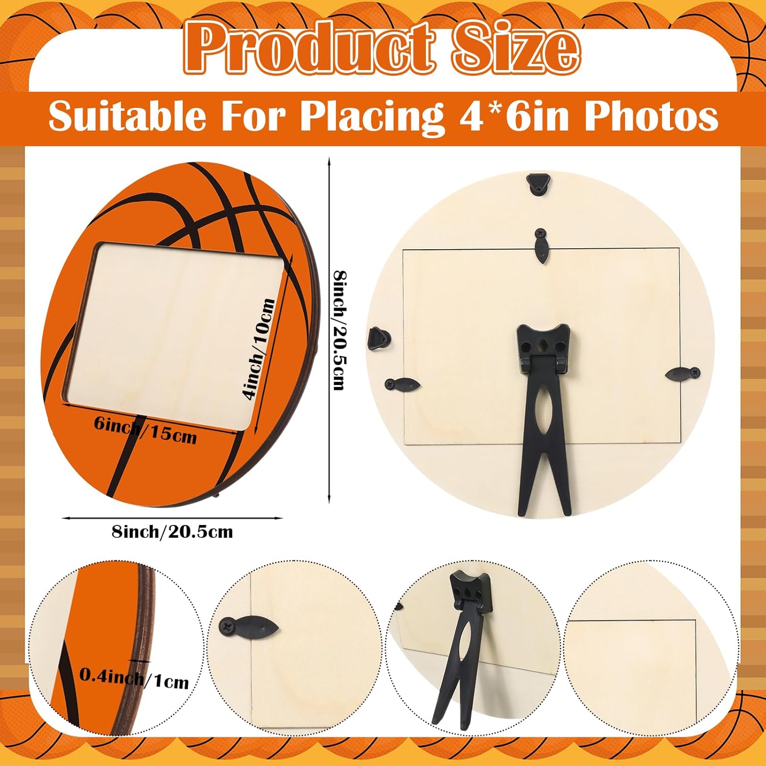1/2/3/4 個木製額縁バスケットボールテーマスポーツ写真 - Engraved Wood Frame のレビューと価格